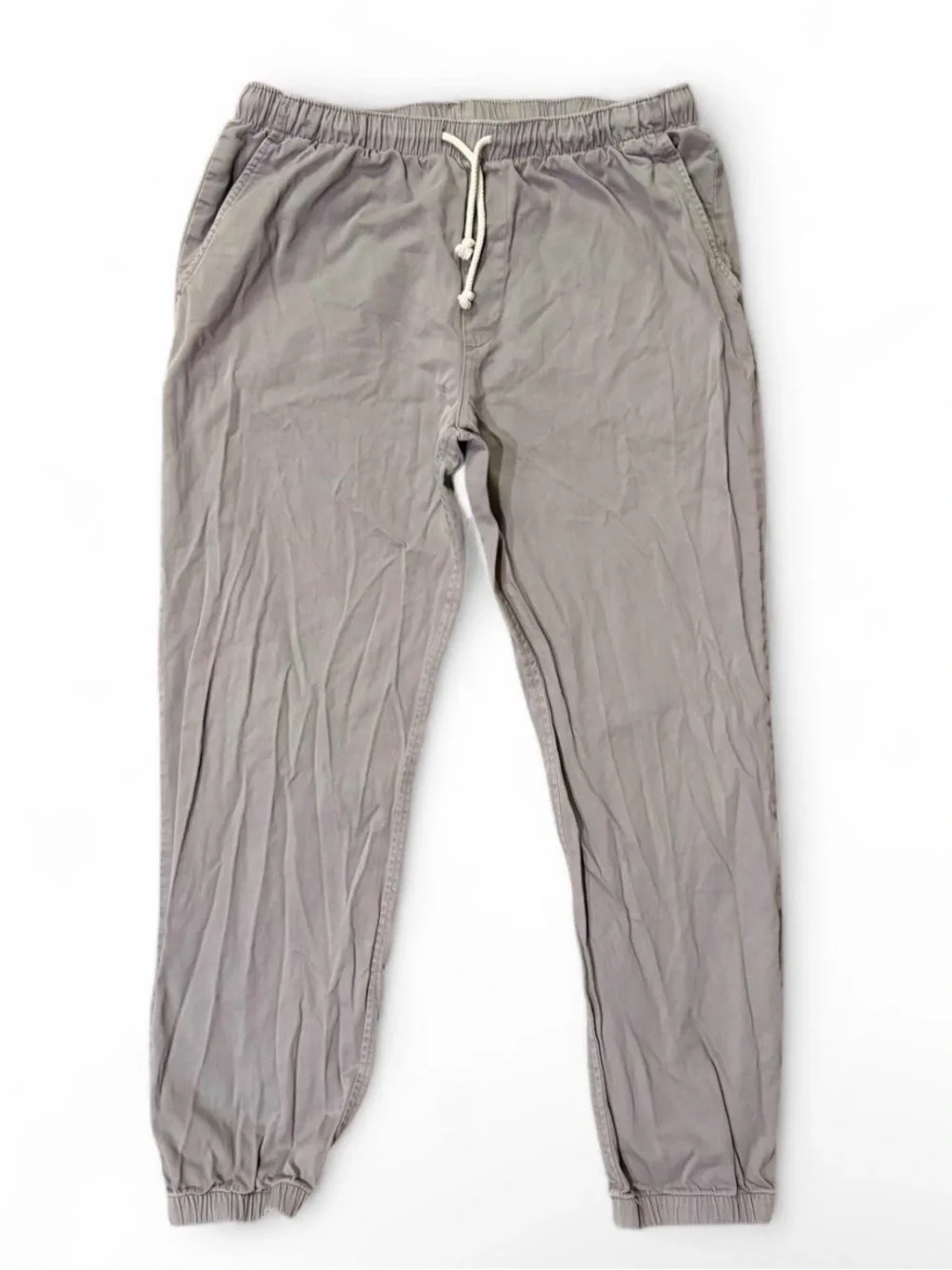 Gray Mollusk California Men’s Gray Cotton Drawstring Joggers Size L